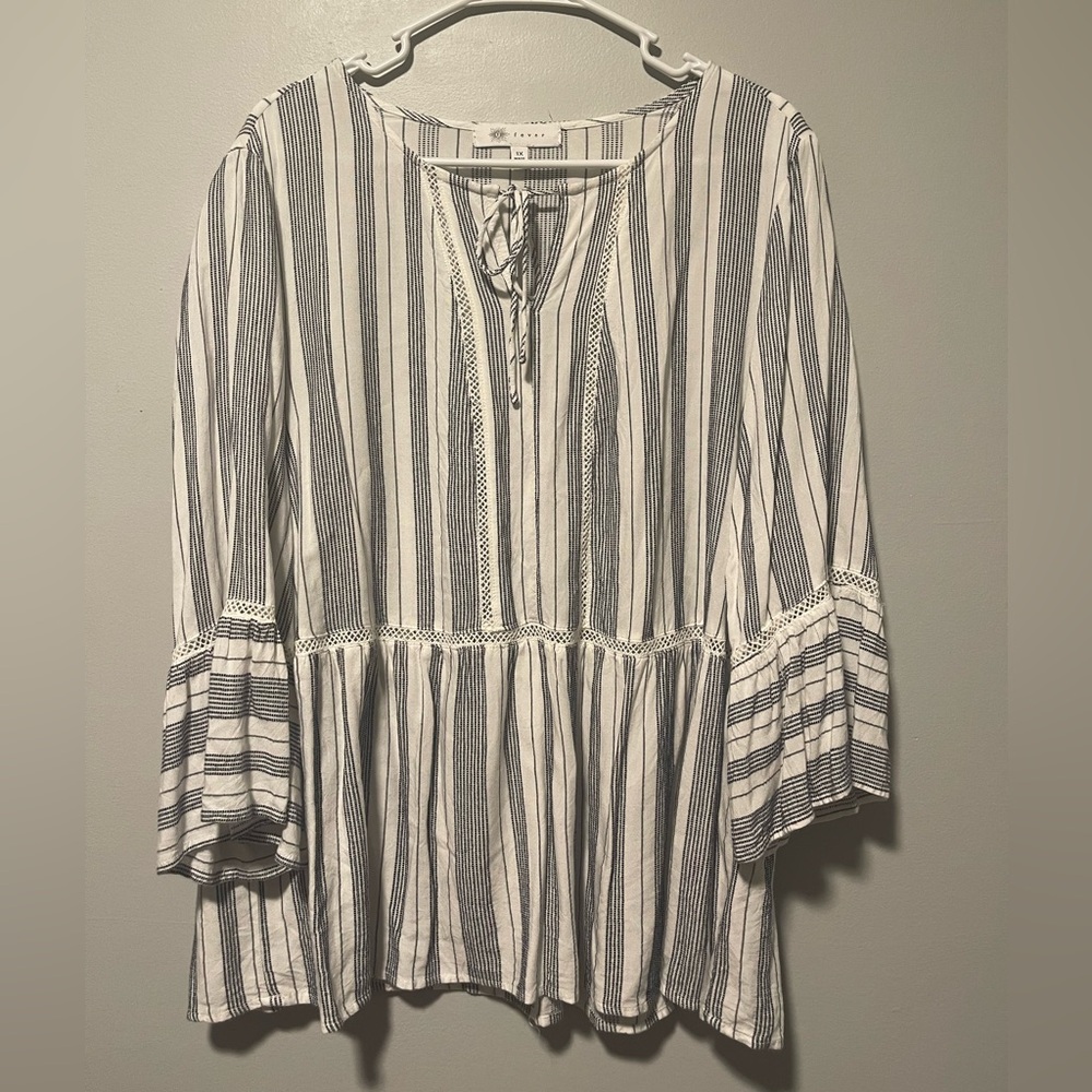 fever Women’s Babydoll Tunic Top Sz 1X